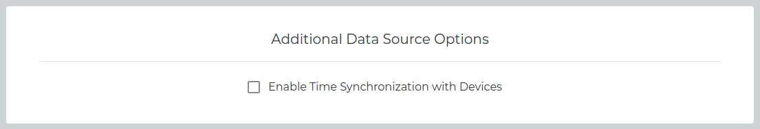 Data Source settings