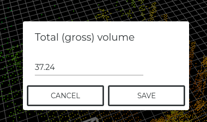 Total volume popup