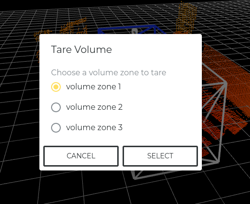 Volume zones popup