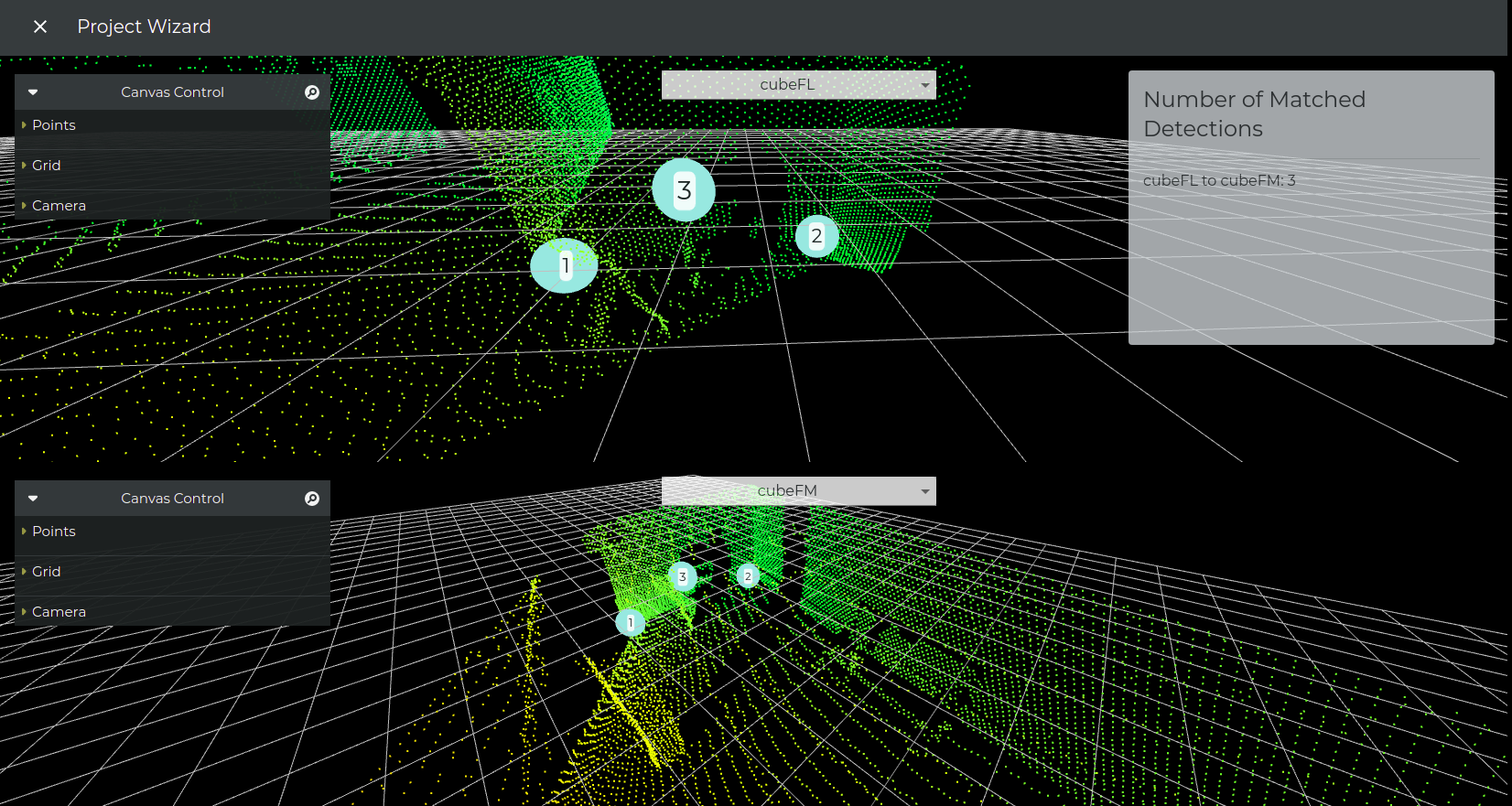 Detection of three valid markers