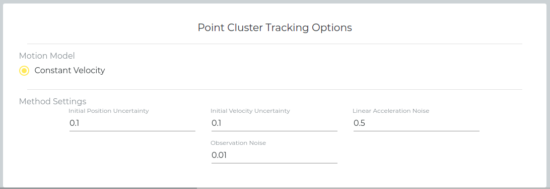 Tracking Parameters