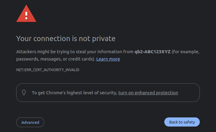 qb2 https warning