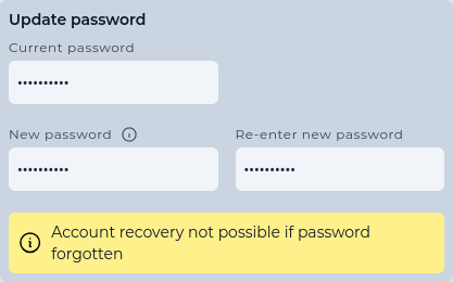 authentication edit password